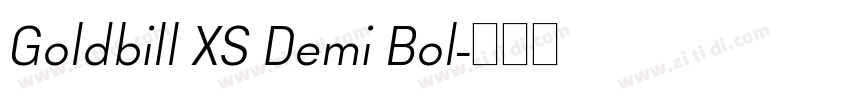 Goldbill XS Demi Bol字体转换